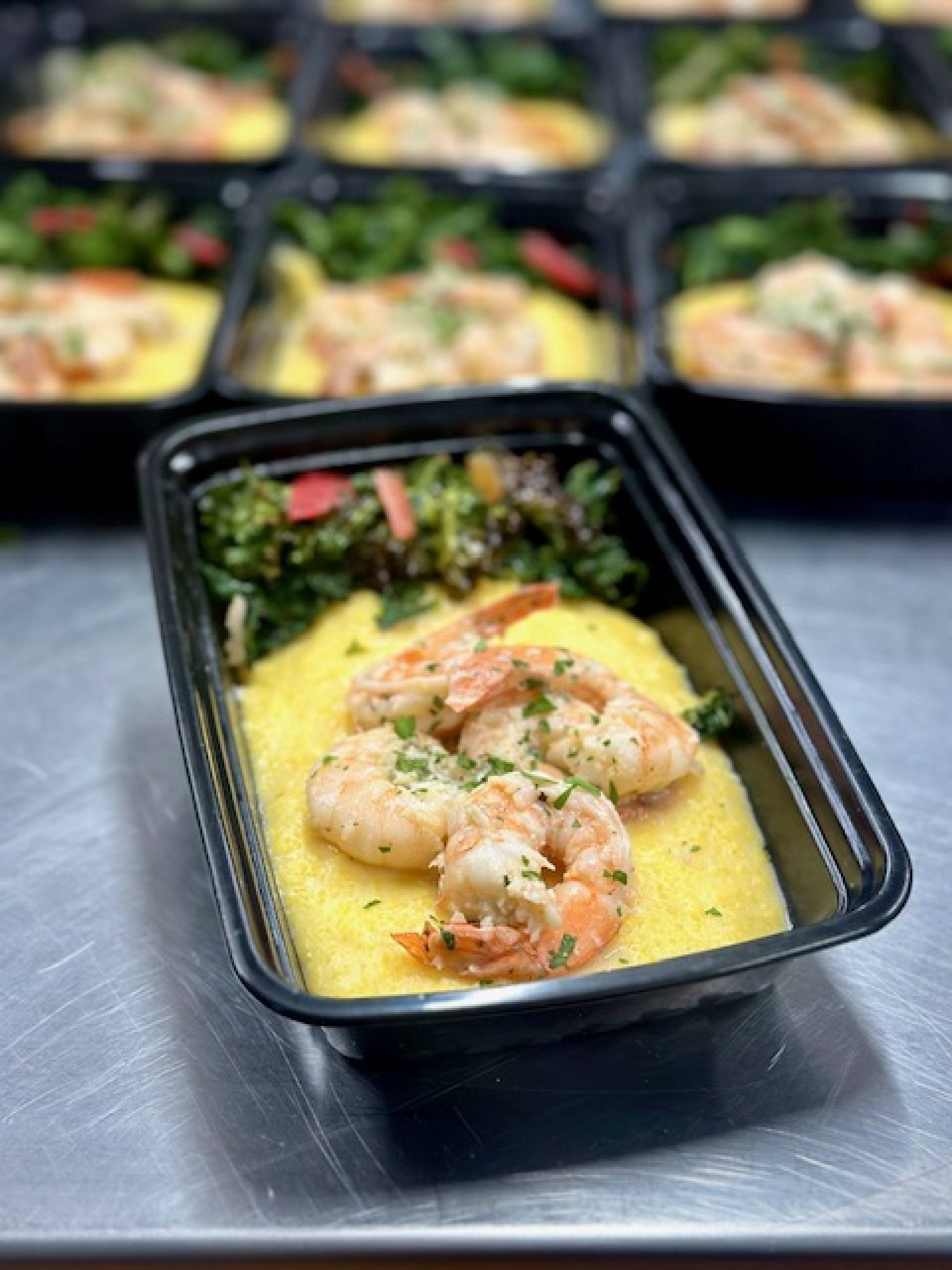 Shrimp and Grits and Greens